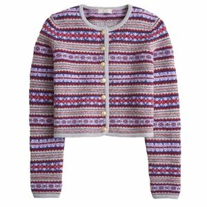 J Crew Fair Isle Lady Jacket size L